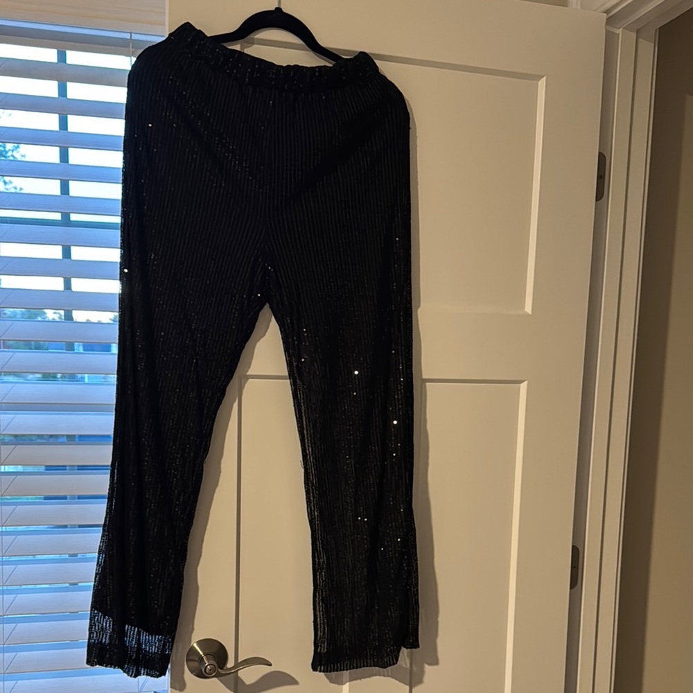 Black Sequin Pants